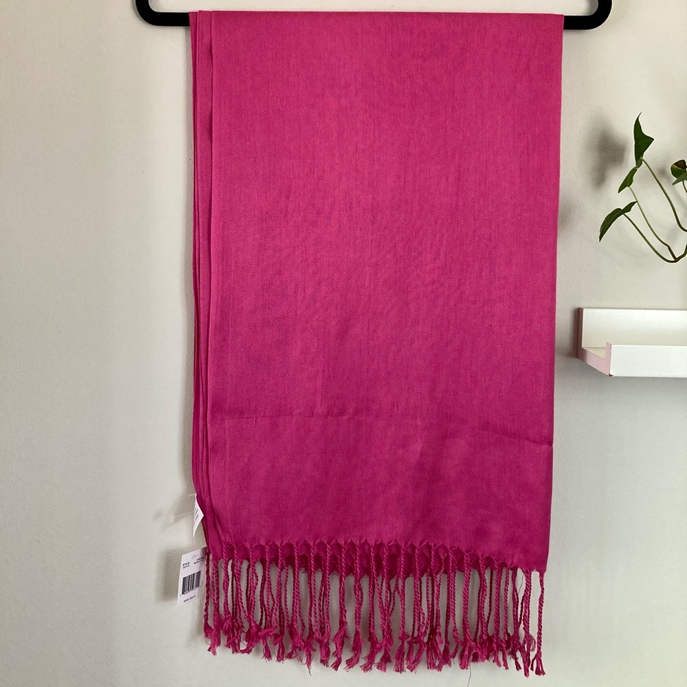 Pink Woman Shaw Scarf Wrap